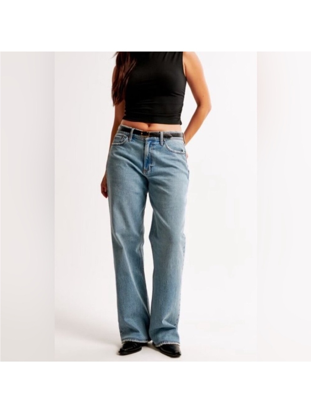 Abercrombie & Fitch The Baggy Low Rise Curve Love Jeans Size 2 Short Denim Fall